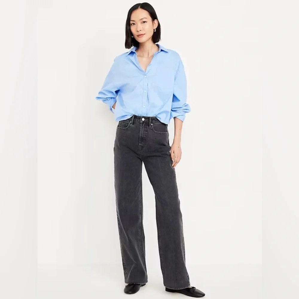 Extra High-Waisted Wide-Leg Jeans in size 14 tall NWT - Picture 3 of 4